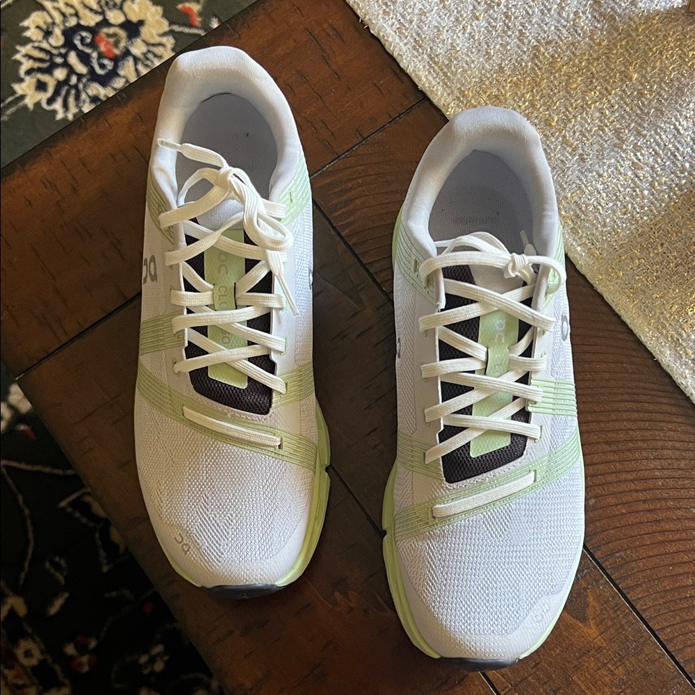 Never been worn. ON Running White and Light Green Cloudtec Athletic Shoes
